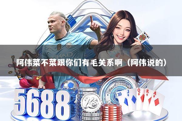 阿伟菜不菜跟你们有毛关系啊（阿伟说的）